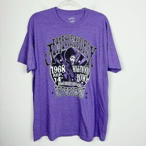 JIMI HENDRIX Purple Short Sleeve Crewneck Tee Unisex Size X-Large